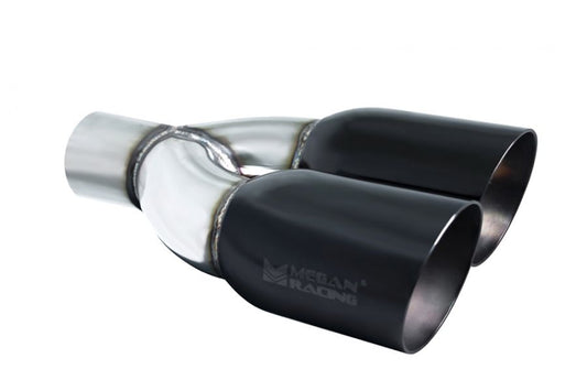 Megan Racing Universal Twin Black Chrome 3.5-Inch Tips (2.5-Inch Piping) - Passenger Side