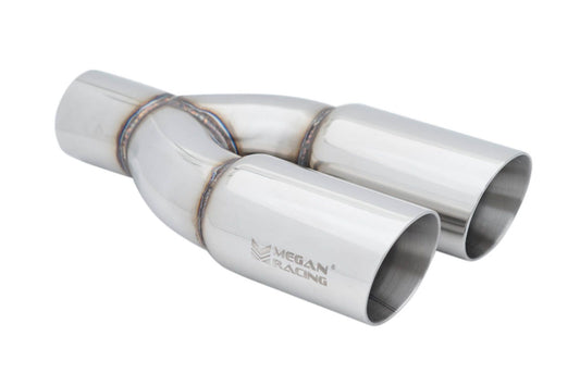 Megan Racing Universal Twin Stainless Roll 3" Tips - Driver Side