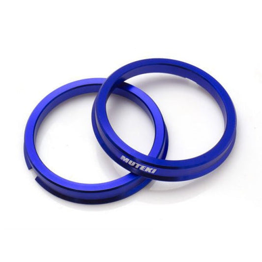 Muteki  73mm to 64.1mm Aluminum Hub Centric Rings (Pair/ Blue)