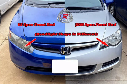 Depo Head Lights w/ Brackets For 2006-2011 Acura CSX 4Dr Sedan (Canadian Model)