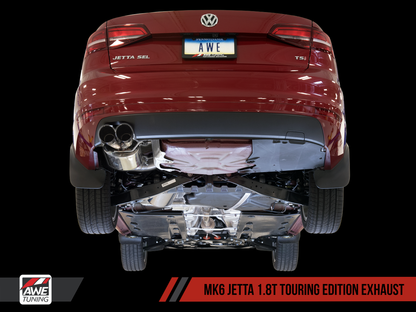 AWE Touring Edition Exhaust for MK6 GLI 2.0T - MK6 Jetta 1.8T - Diamond Black Tips