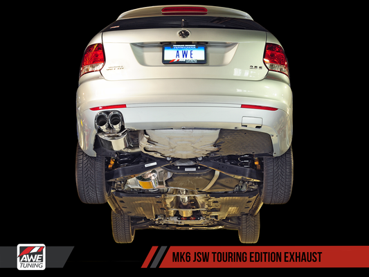 AWE Touring Edition Exhausts for MK5 Jetta, MK6 Sportwagen 2.5L - Polished Silver Tips