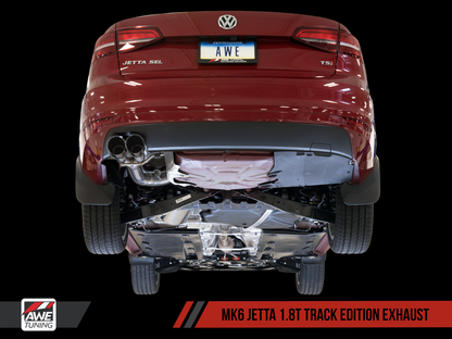 AWE Track Edition Exhaust for MK6 GLI 2.0T - MK6 Jetta 1.8T - Diamond Black Tips