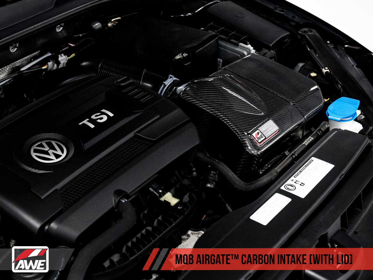 AWE AirGate™ Carbon Intake for Audi / VW MQB (1.8T / 2.0T) - With Lid
