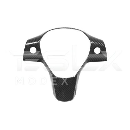 2020-23 Tesla Model 3 & 20-24Y Carbon Fiber Interior Steering Wheel Cover