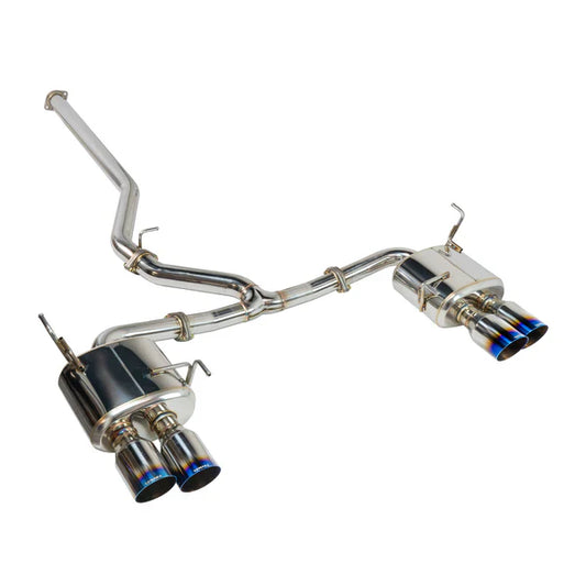 REMARK Catback Exhaust. Subaru WRX VB - Burnt Stainless 4" Quad Tips (Non-Resonated)